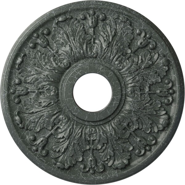 Ekena Millwork Apollo Medallion (Canopies up to 5 5/8"), 16 1/2"OD x 3 5/8"ID x 1 1/8"P, Athenian Green Crackle CM16APAGC - main